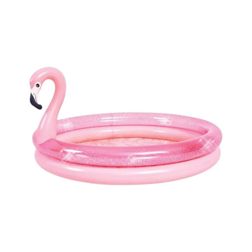 Picture of SWIMMING POOL 99CM GLITTER FLAMINGO 2 RING POOL